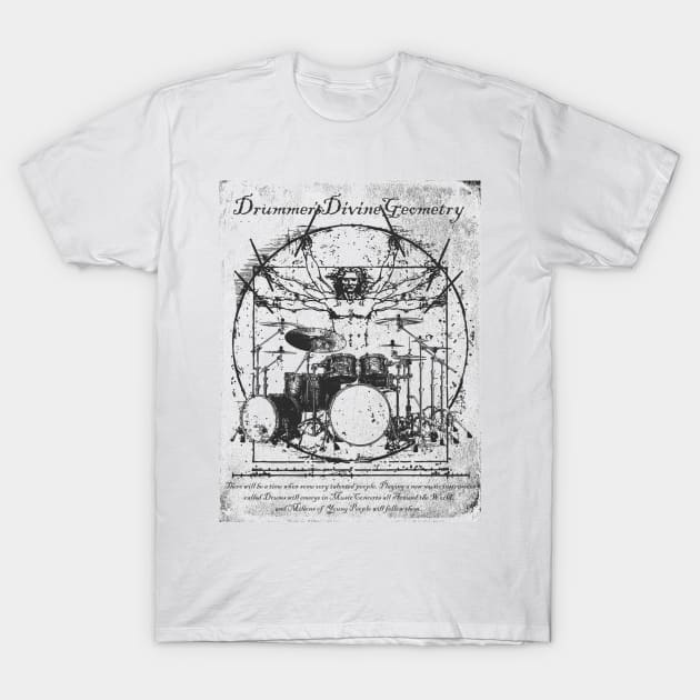 Cool Tees Da Vinci Drums Perfect Drummer T-Shirt by COOLTEESCLUB